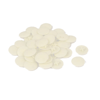 Harfington 17mm Diameter Plastic Round Phillips Screw Cap Cross Head Cover Lid Beige 40pcs