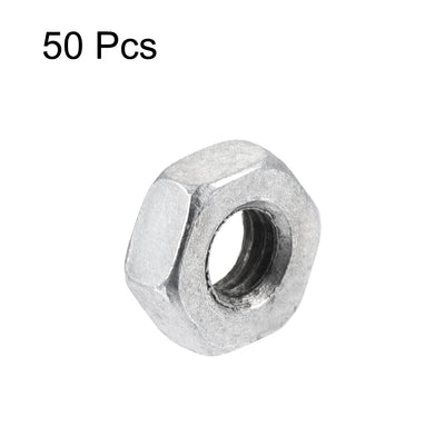 Harfington M3 Thread Dia 304 Stainless Steel Metric Hex Nut Screw Cap Fastener Silver Tone 50pcs
