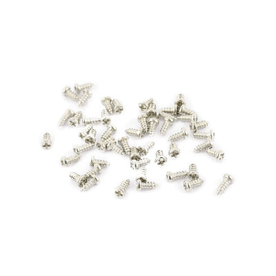 Harfington 50 Pcs M1.2 x 3mm Stainless Steel Phillips Round Head Self Tapping Screws Bolts
