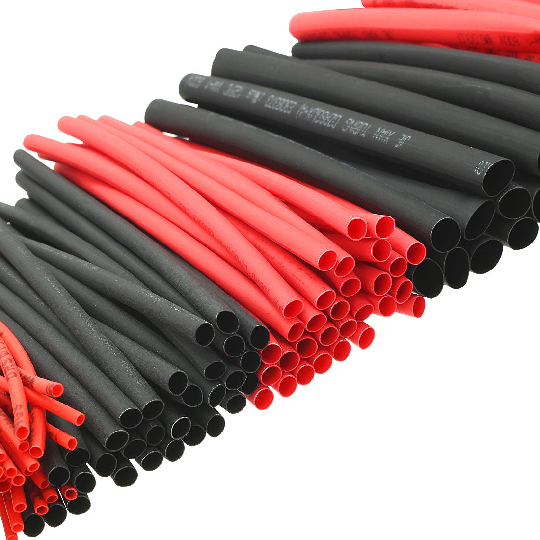 Harfington 190Pcs 2:1 Heat Shrink Tubing Tube Sleeving Wire Cable 3 Sizes Black Red