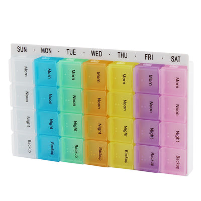 uxcell Uxcell Travel Household Plastic Medication Reminder Daily Am PM Weekly Pill Boxes Cases