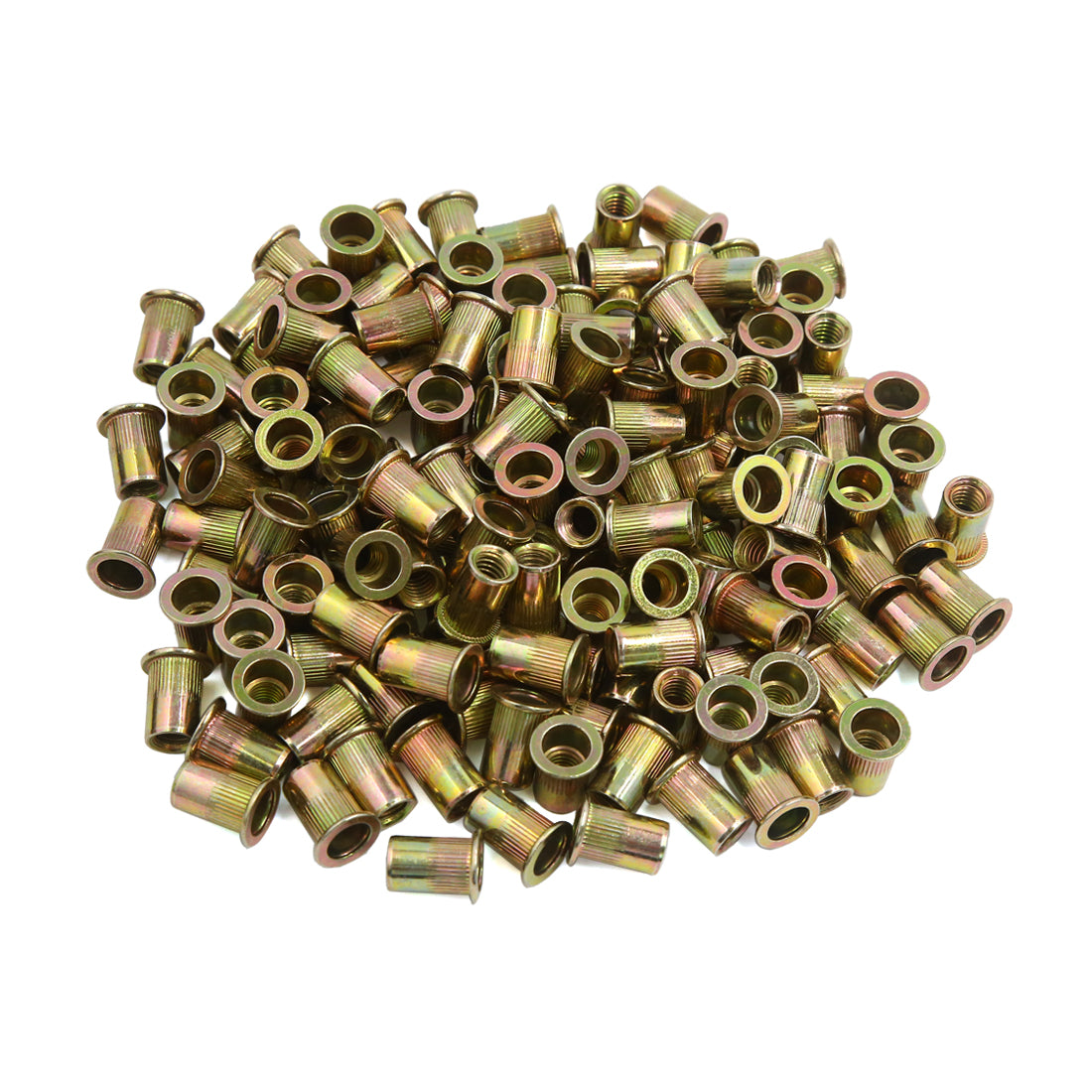 Harfington 150 Pcs 5/16-18 Bronze Tone Thread Rivet Nut Insert Nutserts for Vehicle