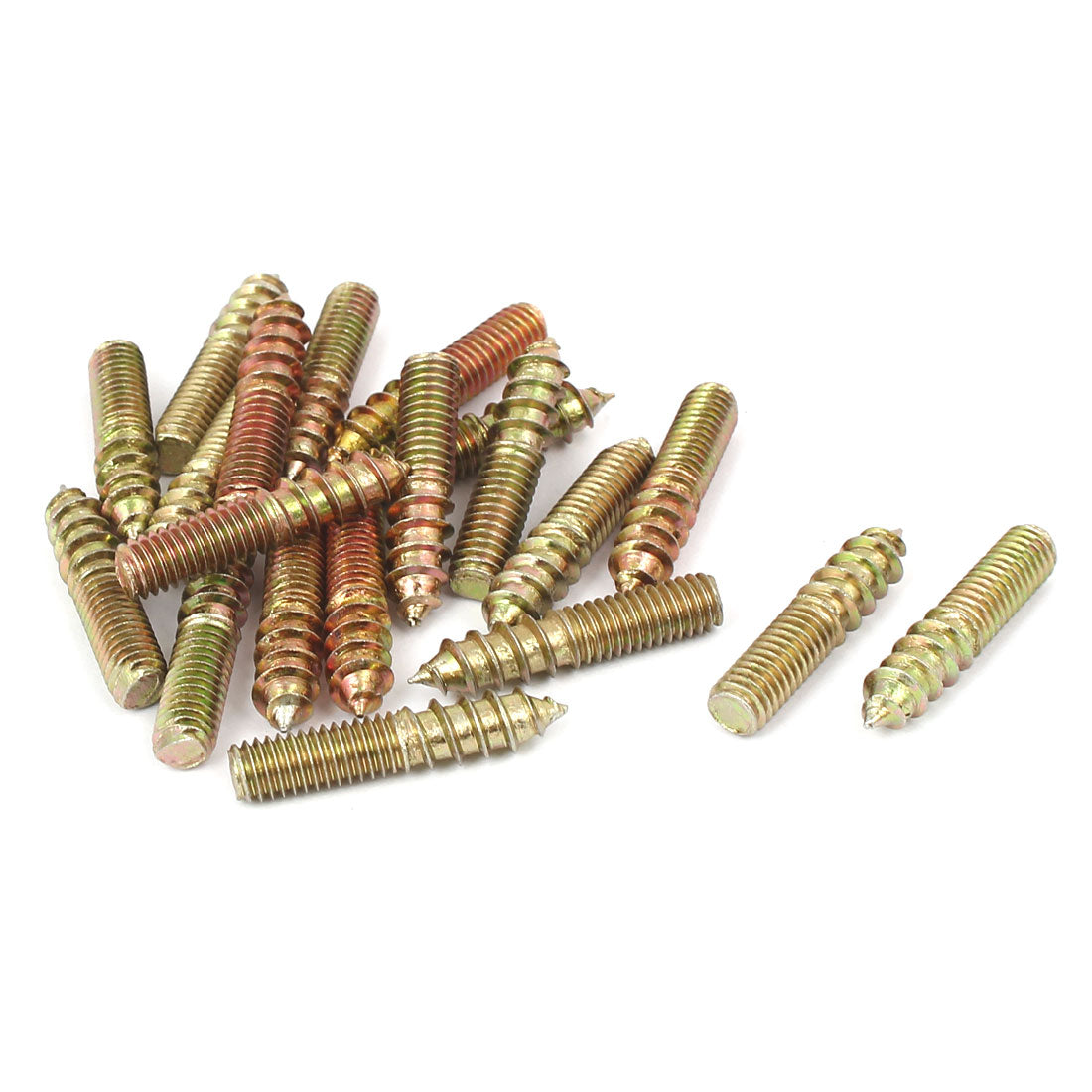 Harfington Furniture Metal Double End Thread Self Tapping Screw Bolt Stud Fastener M6 20pcs