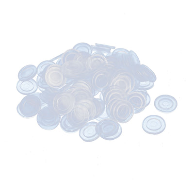 Harfington 18mm Dia Non-Slip Soft Grip Pad Rubber Feet Buffer 100PCS for Glass Table