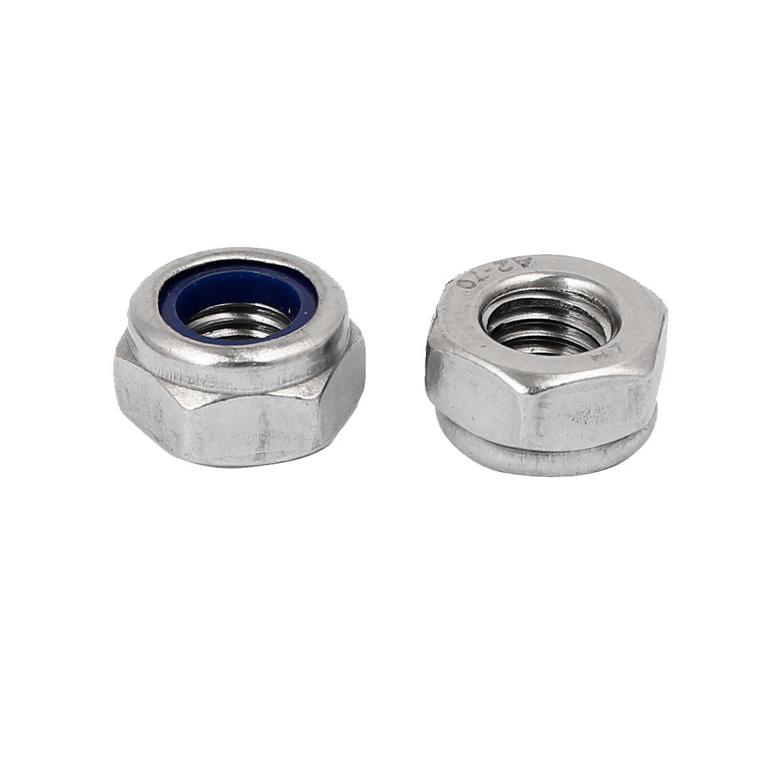 Harfington M10 x 1.5mm 304 Stainless Steel Nylon Insert Hex Lock Nut Locknut 20PCS