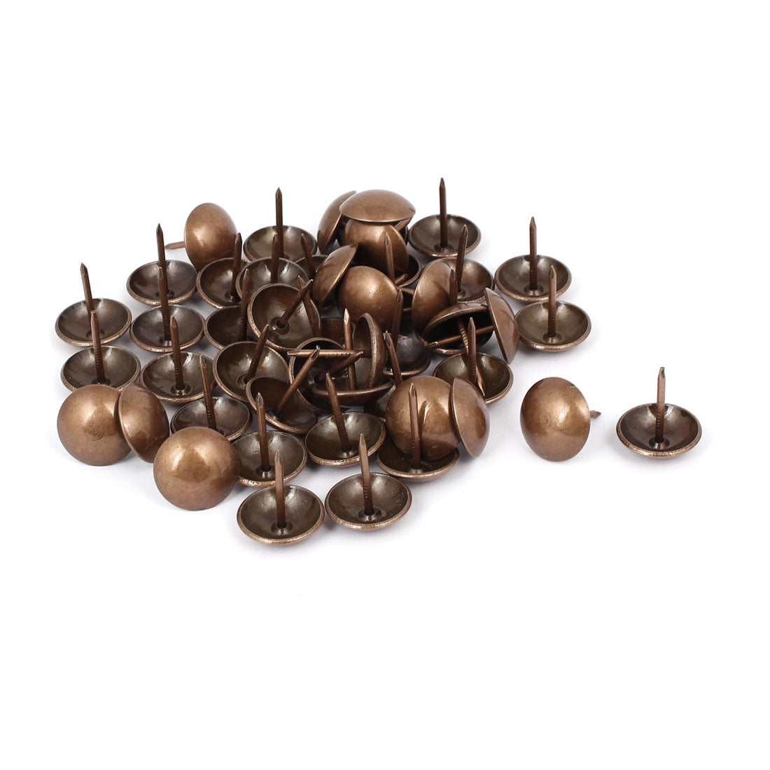Harfington 19mm x 23mm Iron Round Dome Head Upholstery Thumb Tack Nail Copper Tone 50pcs