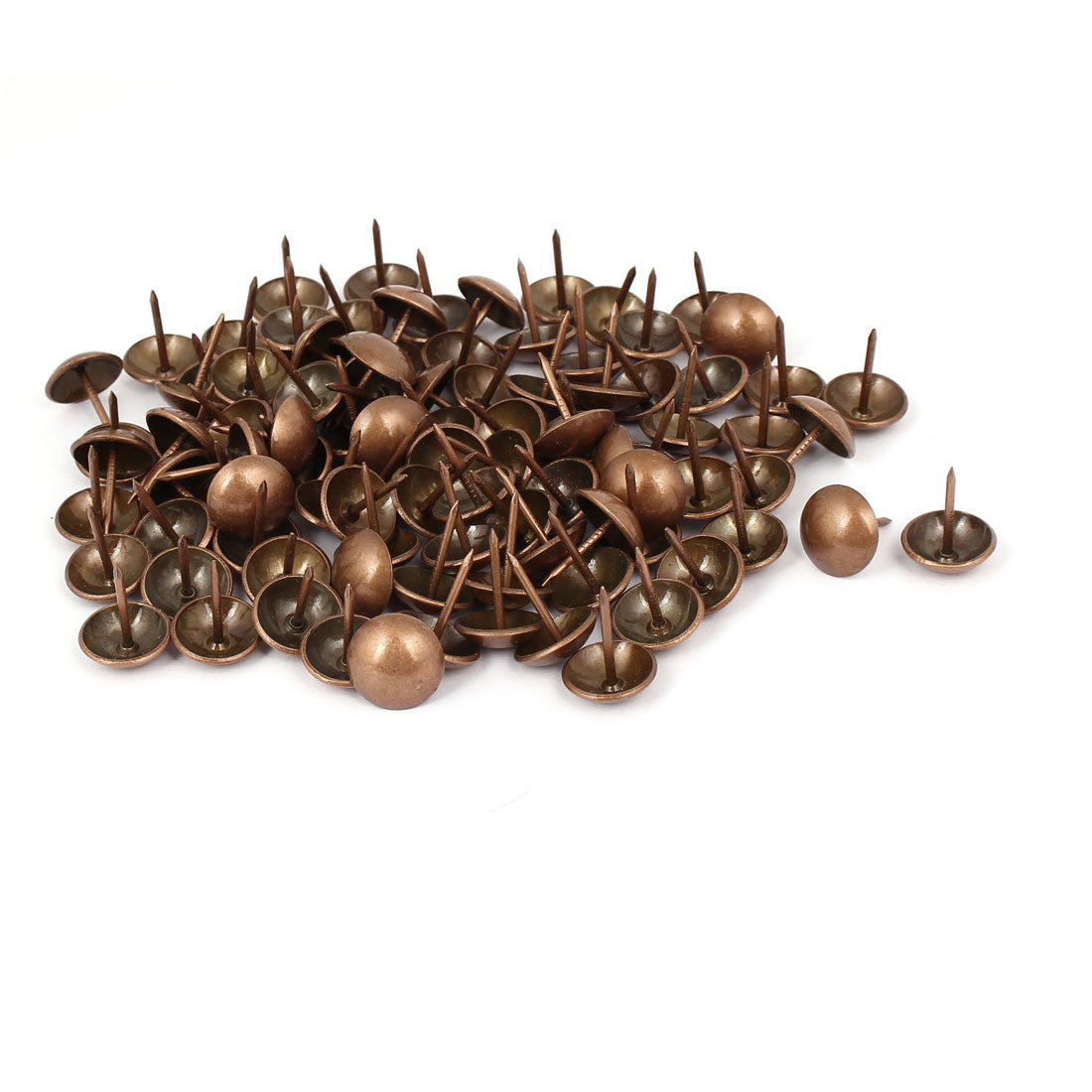 Harfington 16mm x 20mm Iron Round Dome Head Upholstery Thumb Tack Nail Copper Tone 100pcs