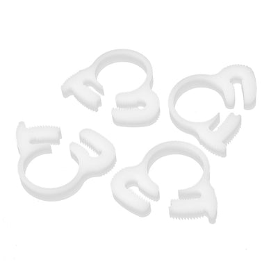 Harfington 16.3mm-17.9mm Adjustable Ratchet Type Plastic Hose Tube Clamps Fasteners 4 Pcs