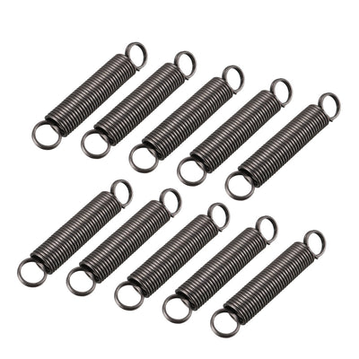 Harfington 0.9mm Wire Diax8.2mm ODx47mm Free Length Spring Steel Tension Spring 10pcs