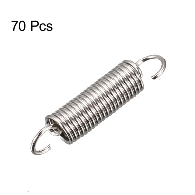 Harfington 0.5mm Wire Diax4mm ODx18mm Free Length Spring Steel Tension Spring 70pcs