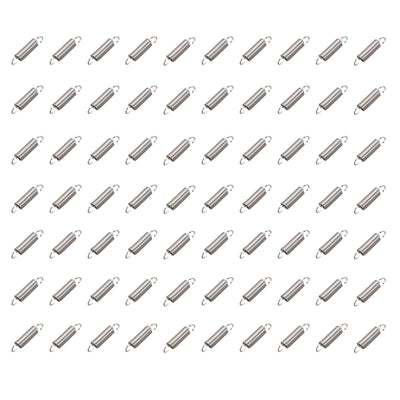 Harfington 0.5mm Wire Diax4mm ODx18mm Free Length Spring Steel Tension Spring 70pcs