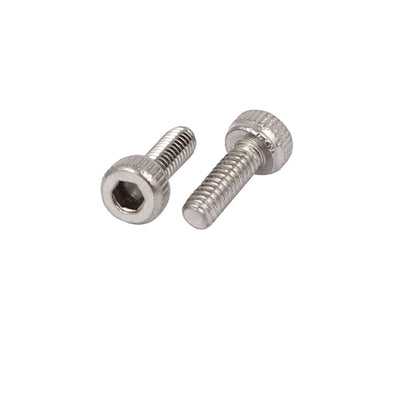 Harfington M2 x 6mm 0.4mm Pitch 304 Stainless Steel Hex Socket Head Cap Screw DIN912 120pcs
