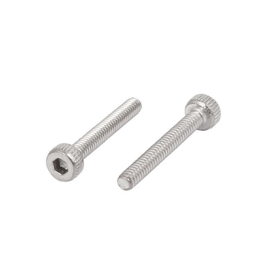 Harfington M2x10mm 0.4mm Pitch 304 Stainless Steel Hex Socket Head Cap Screw DIN912 55pcs