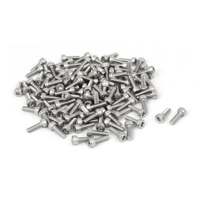Harfington M3x10mm Thread 304 Stainless Steel Hex Socket Head Cap Screw Bolt DIN912 120pcs