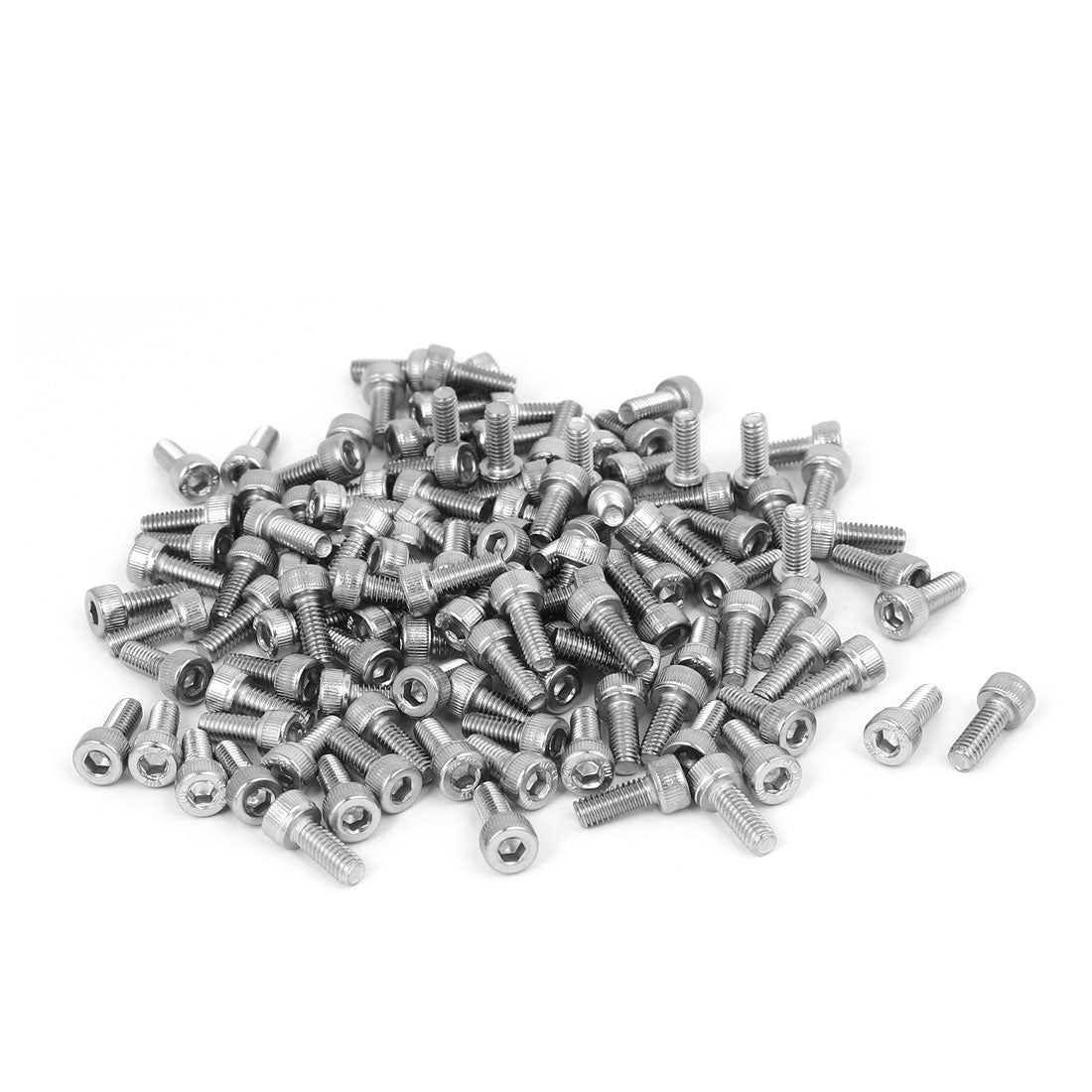 Harfington M4x10mm Thread 304 Stainless Steel Hex Socket Head Cap Screw Bolt DIN912 120pcs