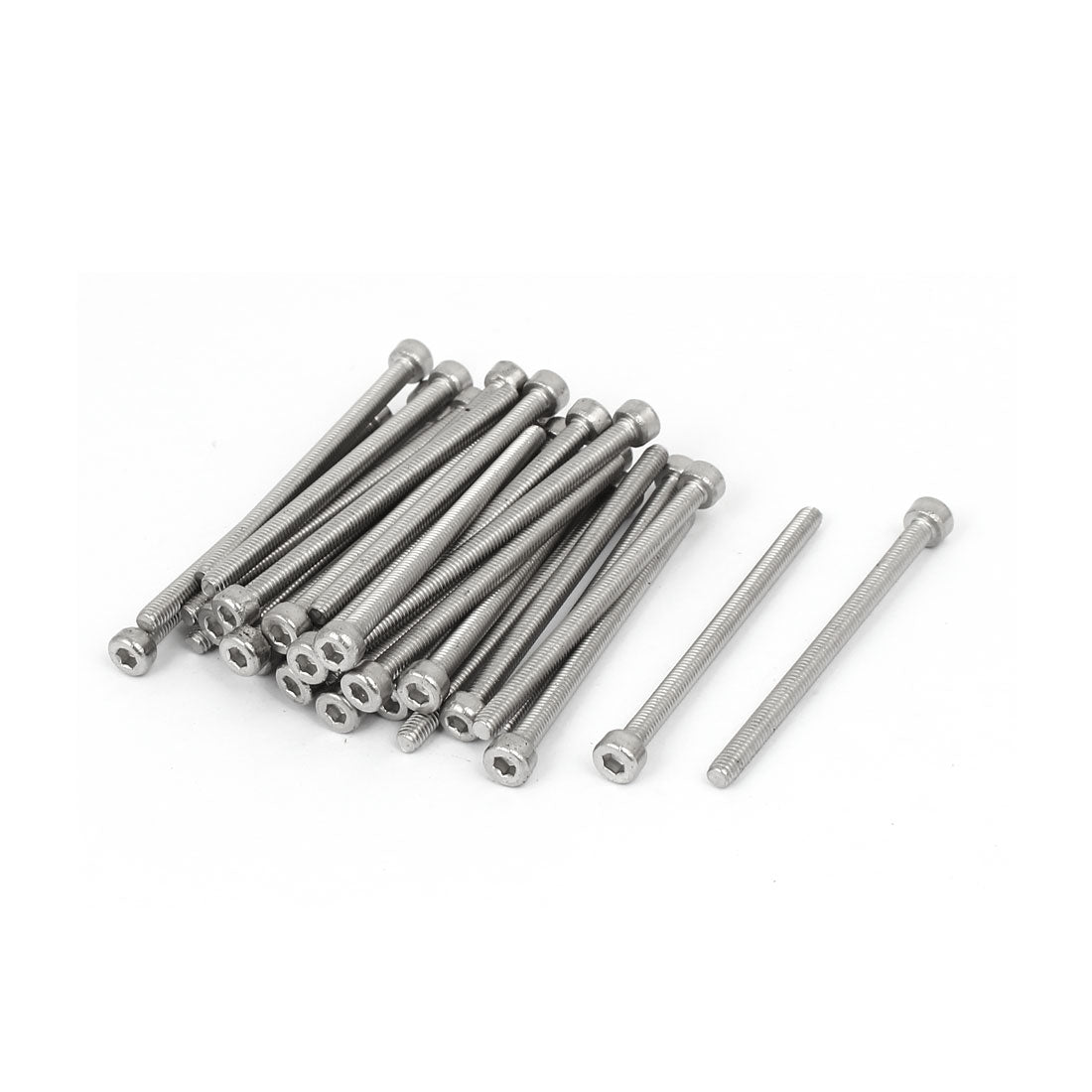 Harfington M4x60mm Thread 304 Stainless Steel Hex Socket Head Cap Screw Bolt DIN912 35pcs