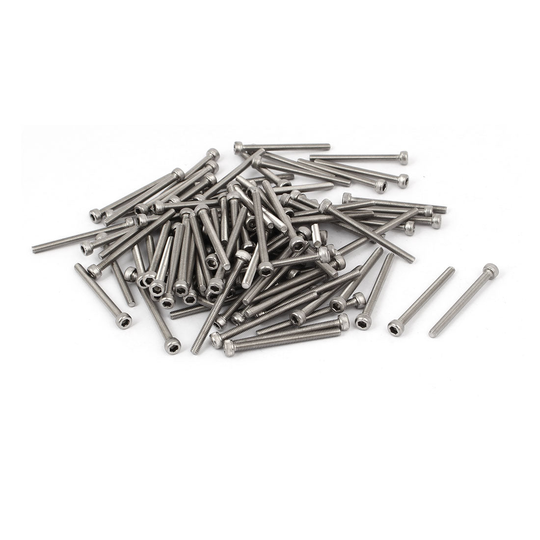 Harfington M3x35mm Thread 304 Stainless Steel Hex Socket Head Cap Screw Bolt DIN912 55pcs
