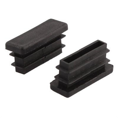 uxcell Uxcell Home Office Plastic Rectangle Table Chair Leg Tube Insert Black 10 x 30mm 80pcs