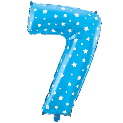 Harfington 16" Blue Foil Number 7 Shape Balloon Helium Party Birthday Wedding Anniversary Festival Decor