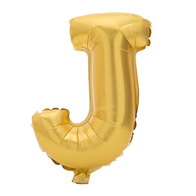 Harfington 16" Gold Tone Foil Letter J Balloon Helium Party Birthday Wedding Anniversary Festival Decor