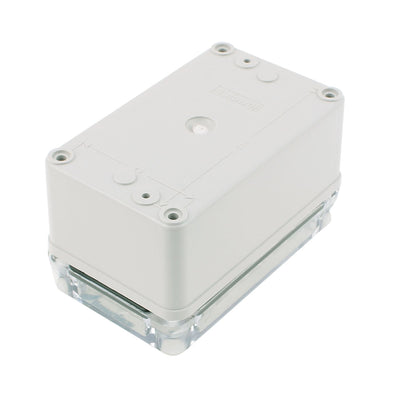 Harfington 130 x 80 x 70mm Transparent Cover Sealed Box Dustproof IP65 Junction Box Enclosure