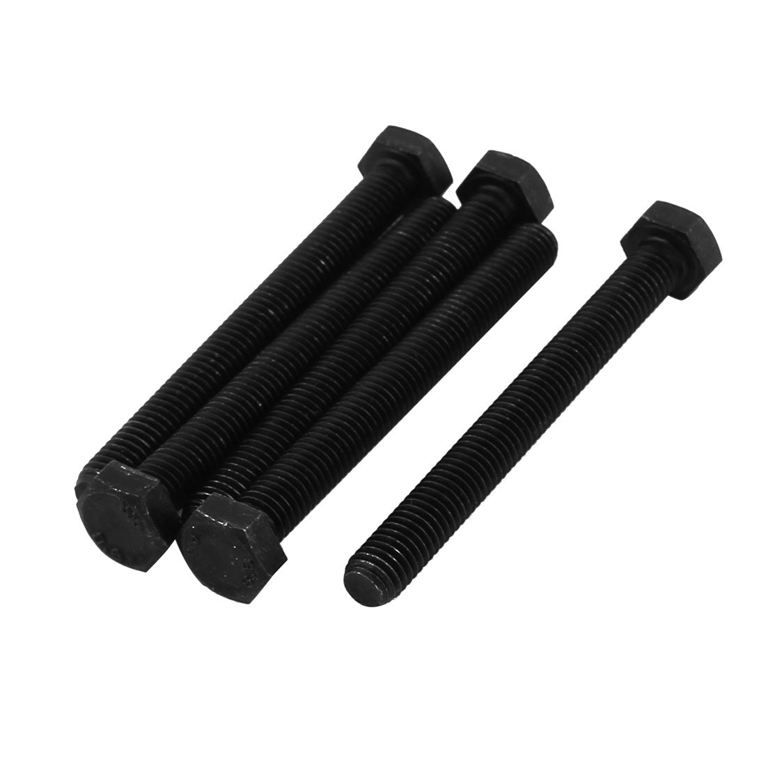 Harfington M8x75mm Grade 8.8 Fully Threaded Hex Head Cap Screw Bolt Fastener 5pcs