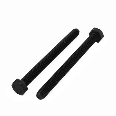 Harfington M8x90mm Grade 8.8 Fully Threaded Hex Head Cap Screw Bolt Fastener 5pcs