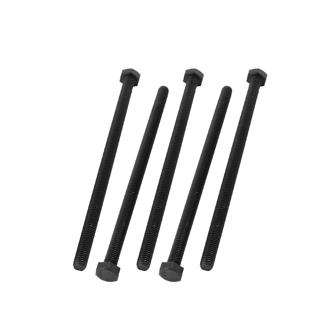 Harfington M8x150mm Grade 8.8 Fully Threaded Hex Head Cap Screw Bolt Fastener 5pcs