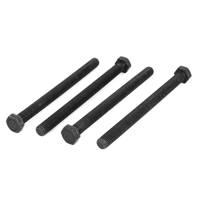 Harfington M12x150mm Grade 8.8 Fully Thread Hexagon Head Metal Hex Cap Screw Bolt Stud 4pcs