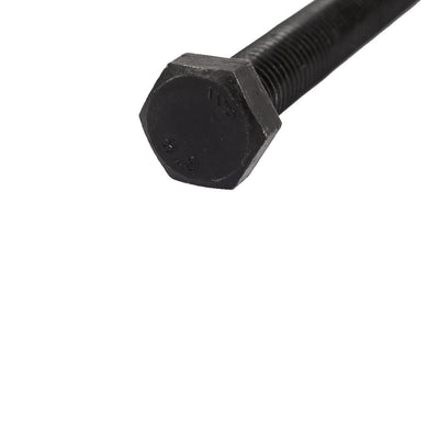 Harfington M10x70mm Grade 8.8 Fully Thread External Hex Cap Screw Fastener Bolt Black 5pcs