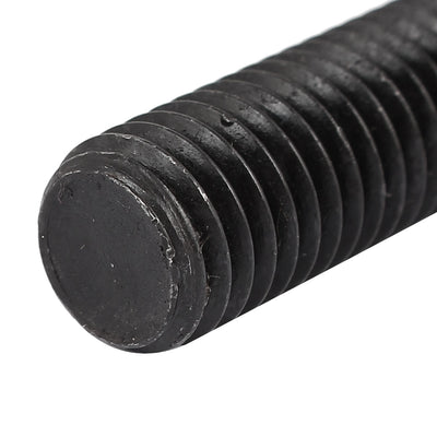 Harfington M10x75mm Grade 8.8 Fully Thread External Hex Cap Screw Fastener Bolt Black 5pcs