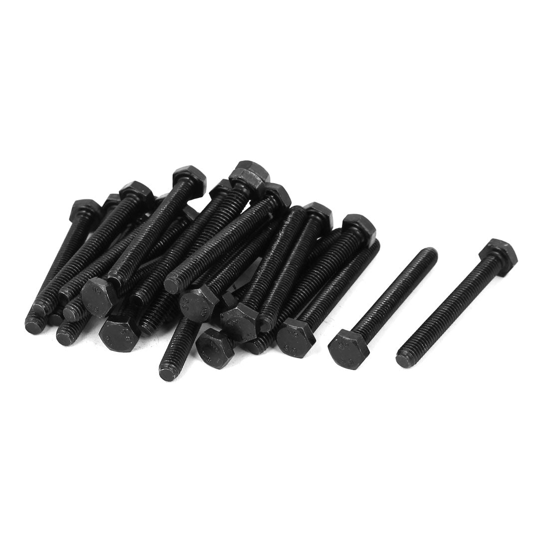 Harfington M6x50mm Grade 8.8 Fully Thread Hexagon Head Metal Hex Screw Bolt Fastener 25pcs