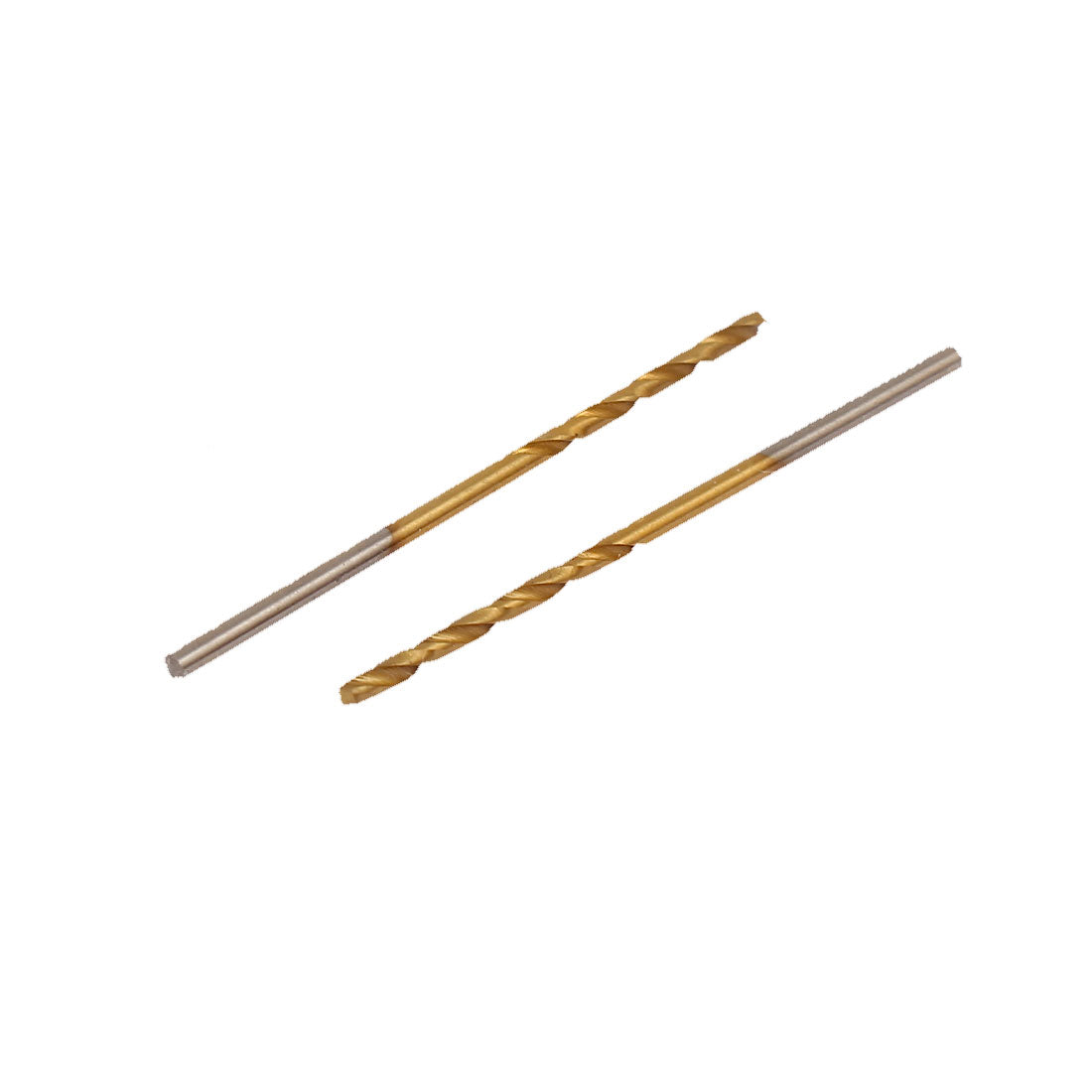 Harfington 1.6mm Cutting Dia Straight Shank Ti Coated HSS Twist Drill Bit 44mm Long 10pcs