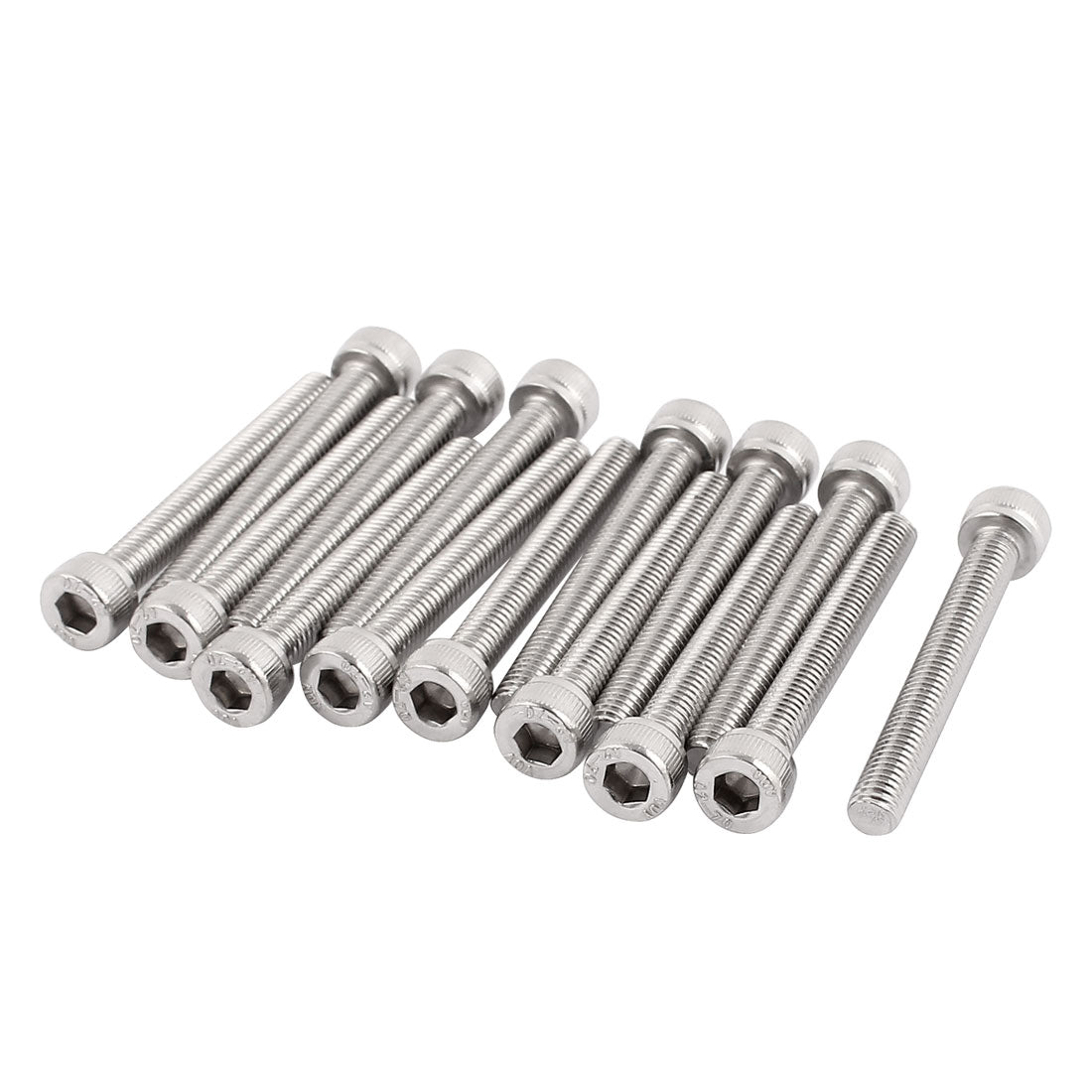 Harfington M5x40mm Thread 304 Stainless Steel Hex Socket Head Cap Screw Bolt DIN912 15pcs