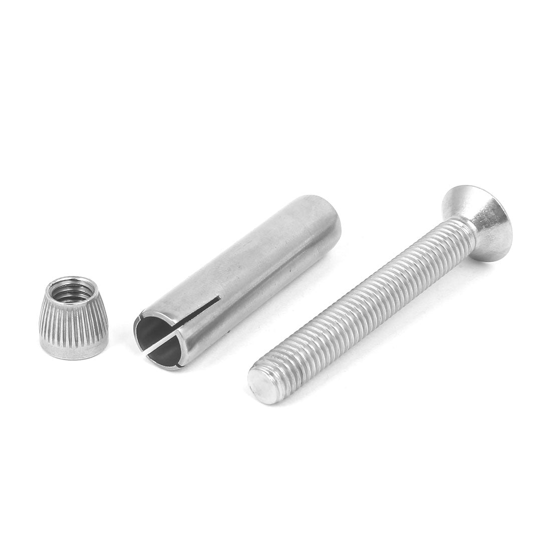 Harfington M8 x 60mm 304 Stainless Steel Countersunk Head Sleeve  Expansion Bolt 2PCS