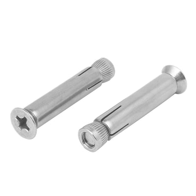 Harfington M8 x 60mm 304 Stainless Steel Countersunk Head Sleeve  Expansion Bolt 2PCS