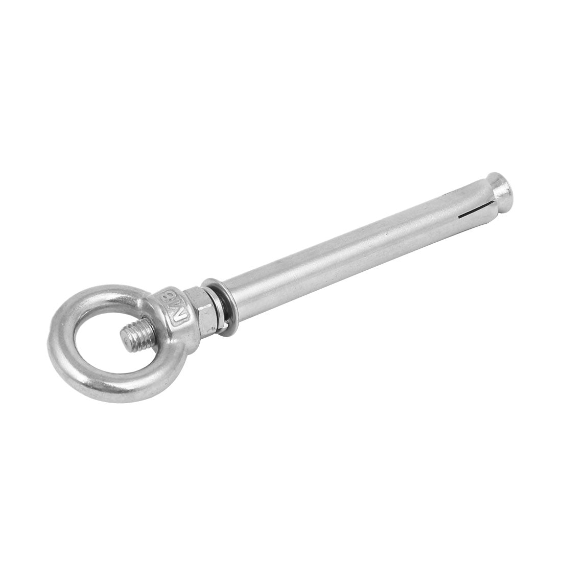 Harfington M8 x 120mm 304 Stainless Steel Ring Lifting Sleeve Anchor Expansion Eye Bolt