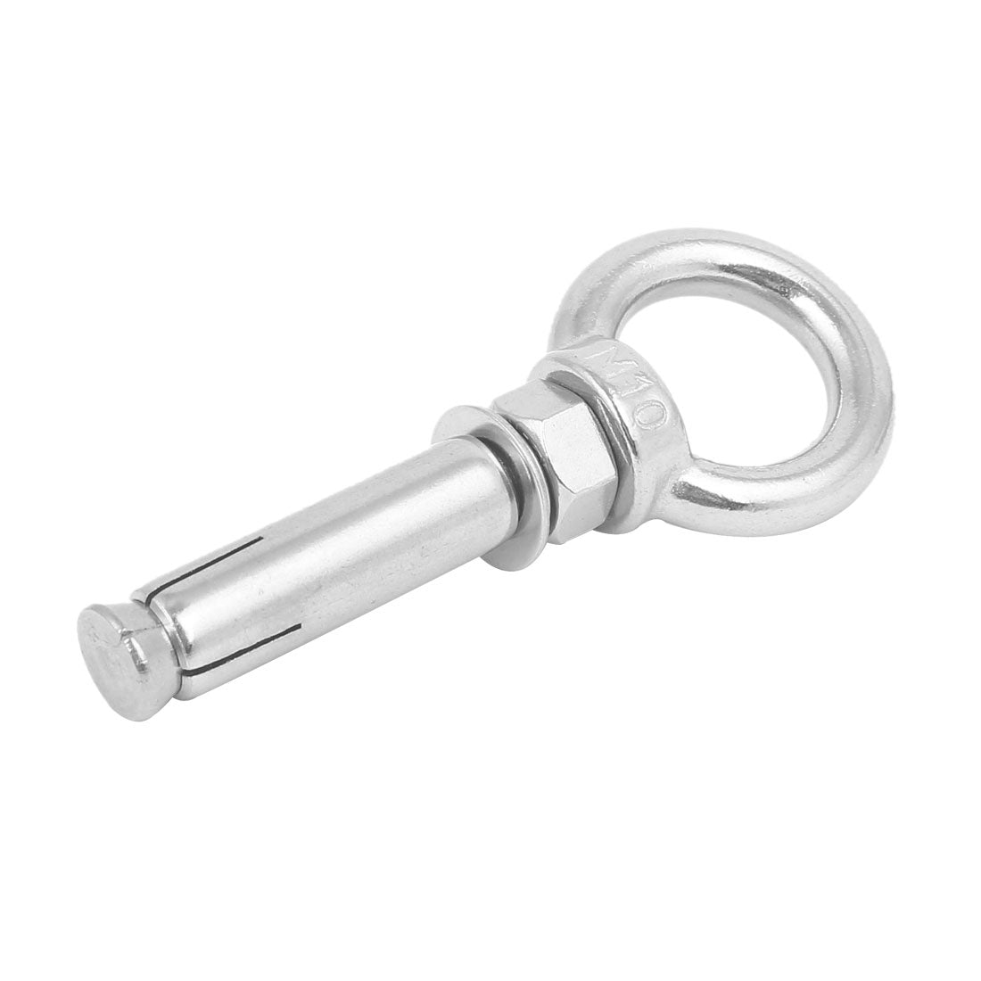 Harfington M10 x 70mm 304 Stainless Steel Anchor Eye Bolt Expansion Closed Hook Eyebolt