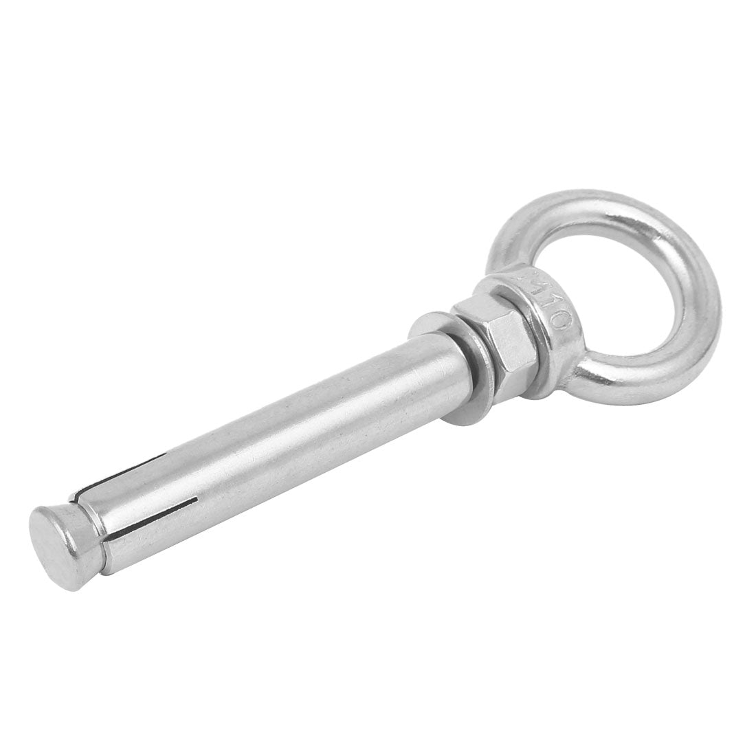 Harfington M10 x 100mm 304 Stainless Steel Ring Lifting Sleeve Anchor Expansion Eye Bolt