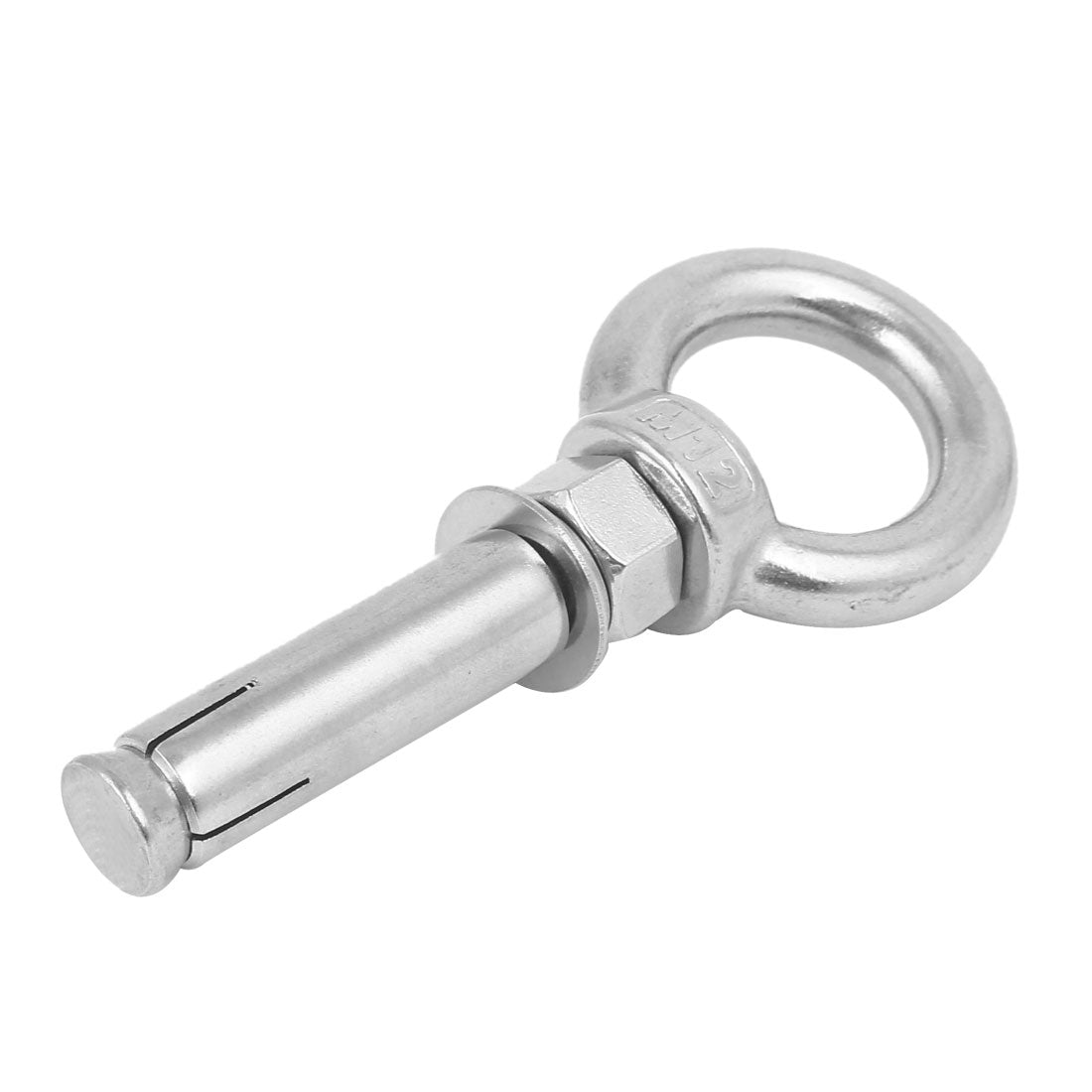 Harfington M12 x 80mm 304 Stainless Steel Ring Lifting Anchor Eye Bolt Expansion Eyebolt