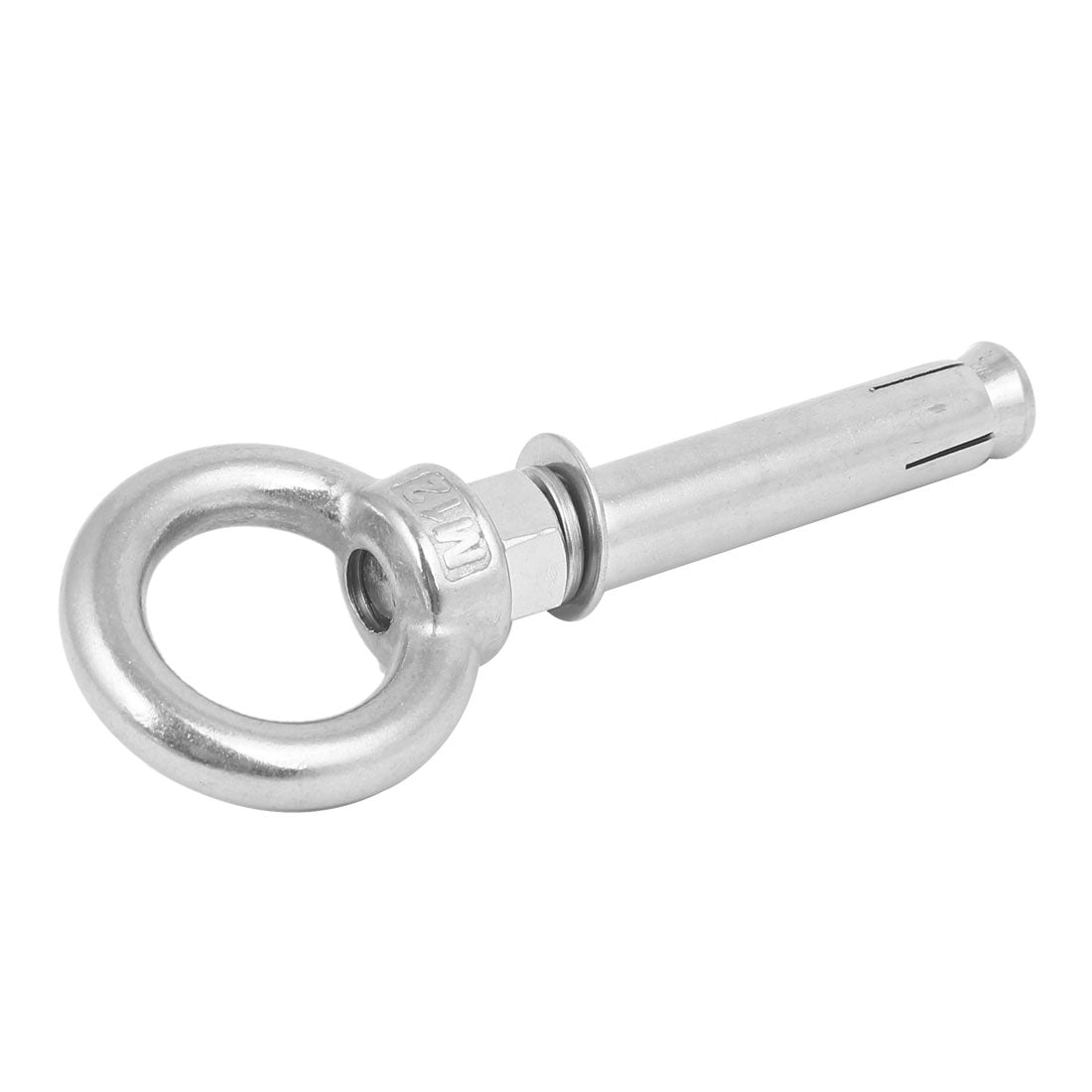 Harfington M12 x 100mm 304 Stainless Steel Ring Lifting Sleeve Anchor Expansion Eye Bolt