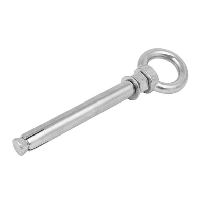 Harfington M12 x 150mm 304 Stainless Steel Sleeve Anchor Eye Bolt Expansion Eyebolt Screw