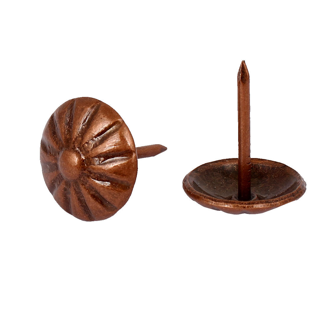 Harfington 16mm Dia Daisy Upholstery Nail Thumb Tack Pushpin Doornail Copper Tone 25PCS