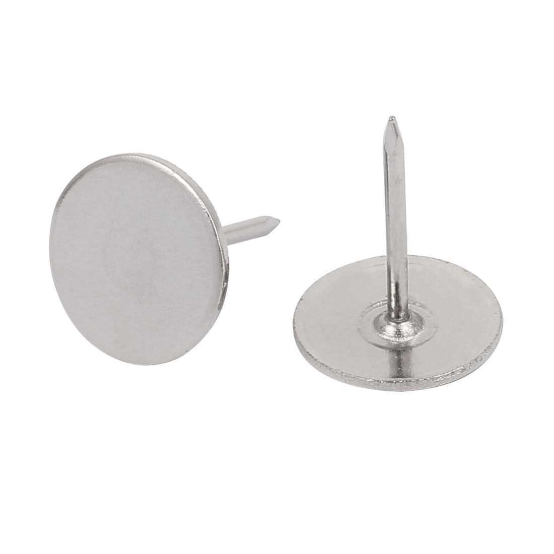 Harfington 19 mm Durchmesser, Metall-Polsternägel, Reißzwecken, Push-Pins, Türnägel, silberfarben, 25 Stück