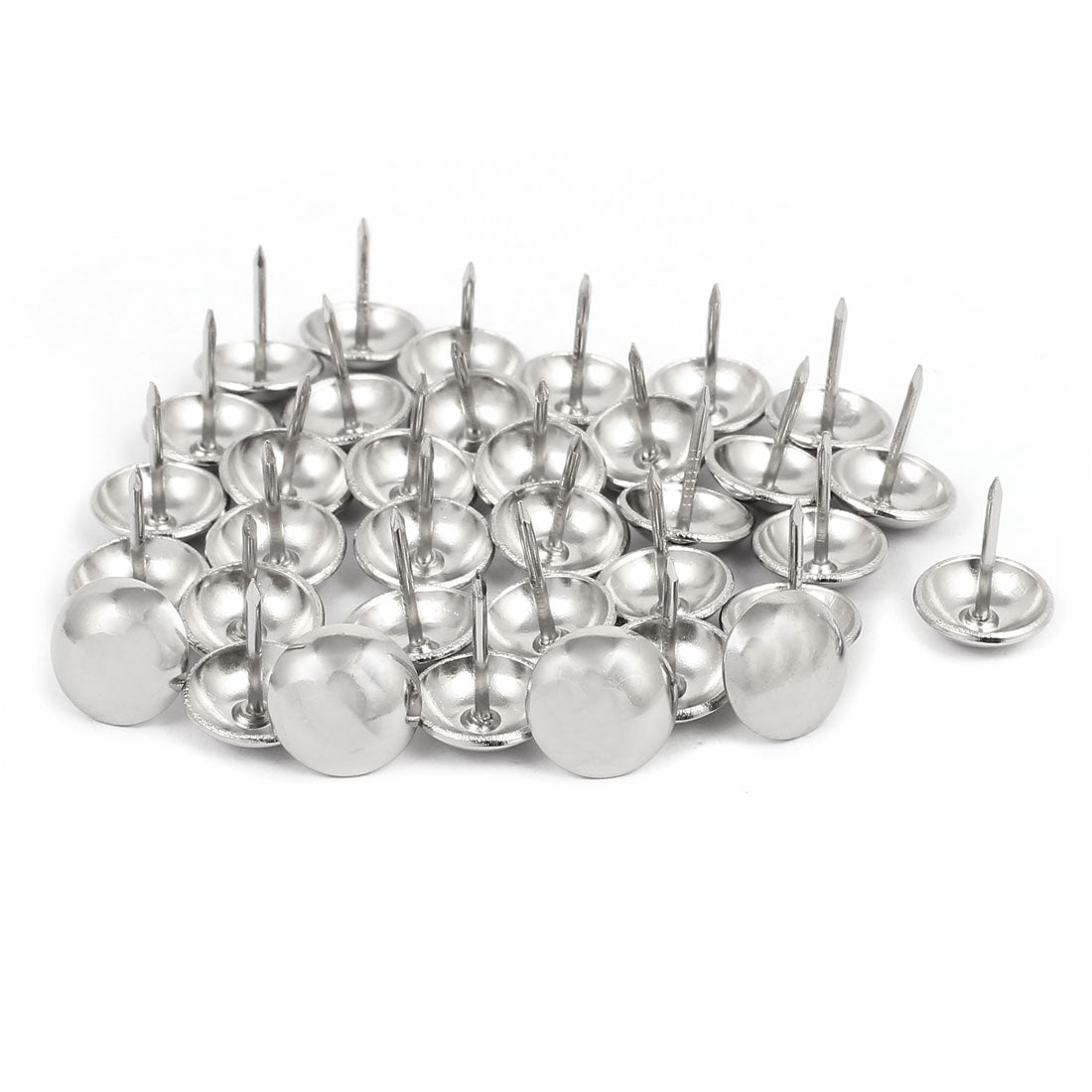 Harfington 14mm Dia Stainless Steel Upholstery Nail Tack Push Pin Thumbtack 35PCS