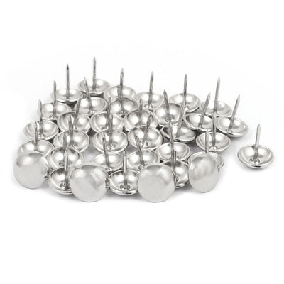 Harfington 14mm Dia Stainless Steel Upholstery Nail Tack Push Pin Thumbtack 35PCS