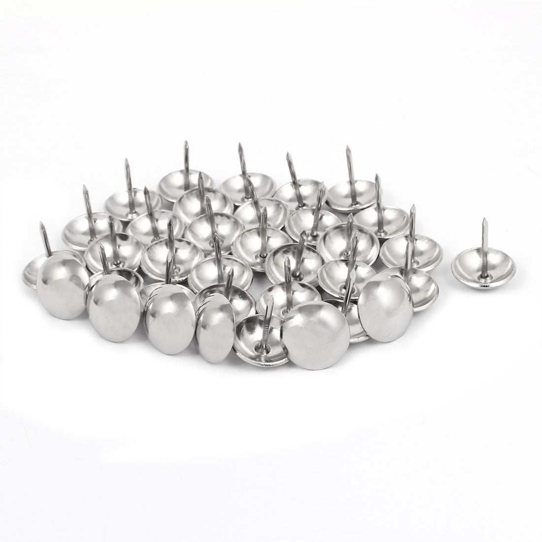 Harfington 19 mm Durchmesser, Edelstahl, Polsternägel, dekorative Reißzwecken, Reißzwecken, 35 Stück