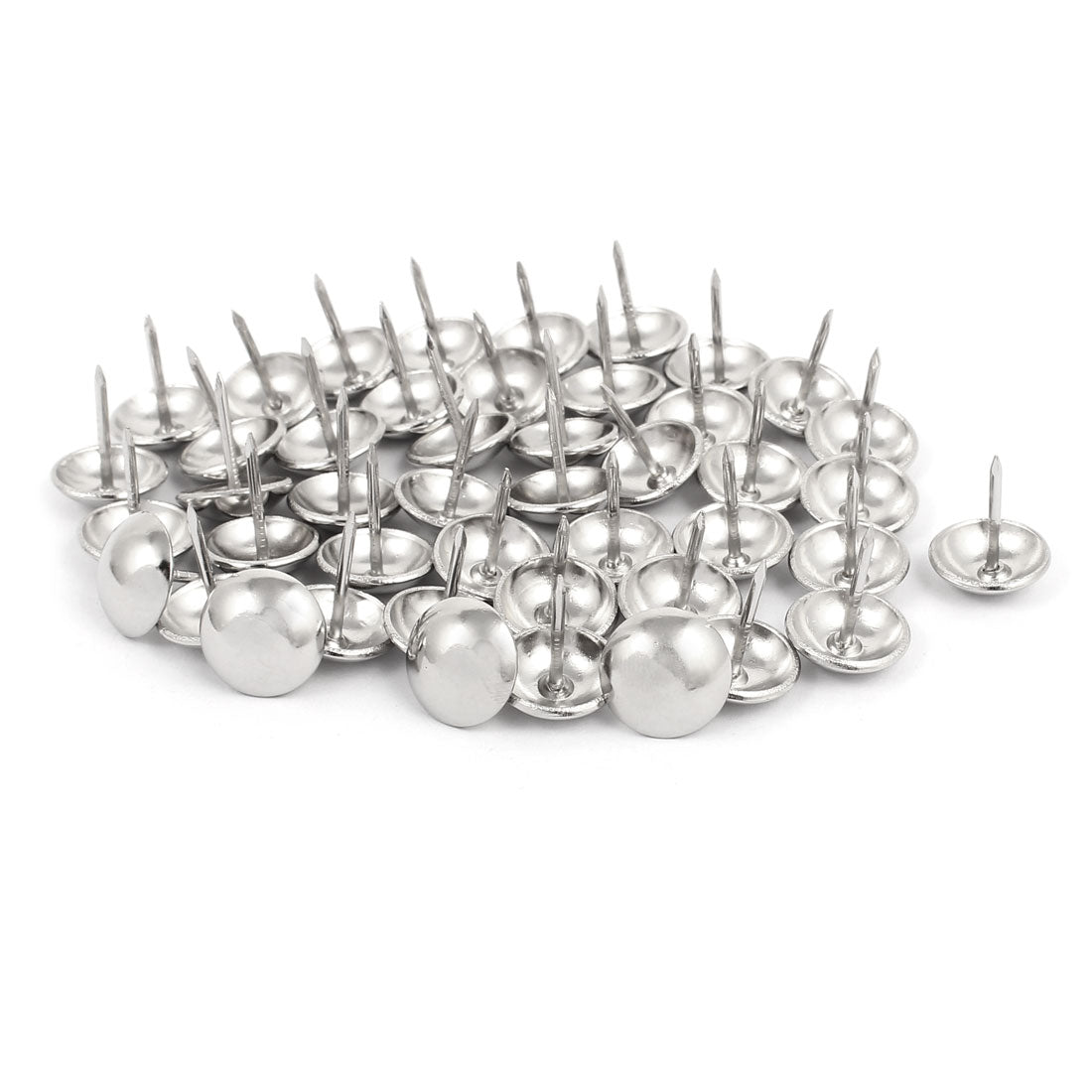 Harfington 14mm Dia Stainless Steel Drawing Pin Upholstery Nail Thumb Tack Pushpin 45PCS
