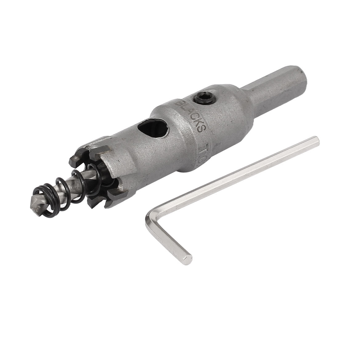 Harfington 19.5mm Cutting Dia 10mm Straight Shank Hole Saw Twist Drill Bit Drilling Tool Gray