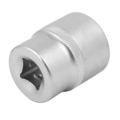 Harfington 1/2" Square Drive 27mm Chrome-vanadium Steel Axle Nut 6 Point Hex Socket Silver Tone
